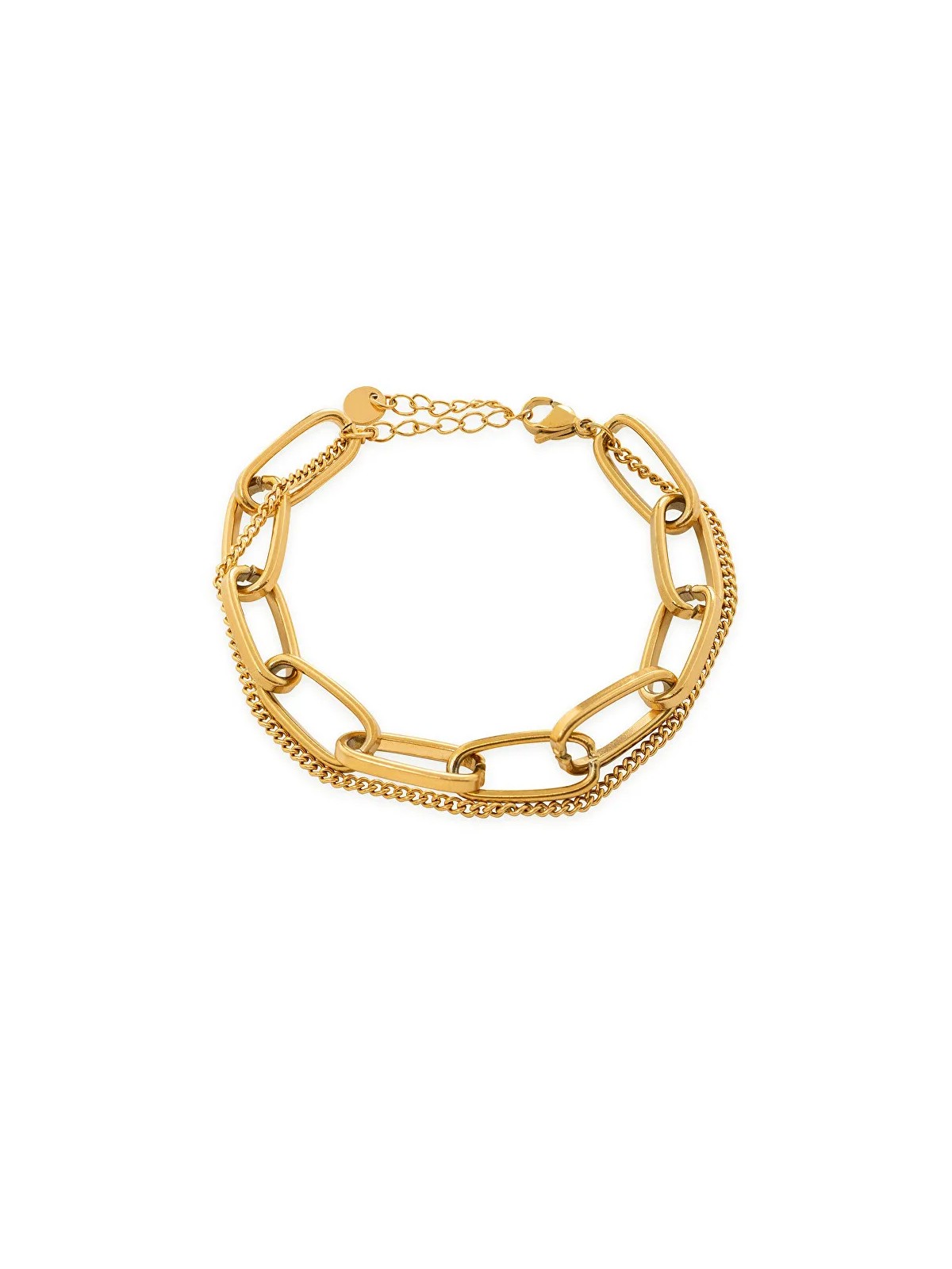Troli Elegante bracciale doppio placcato oro da donna