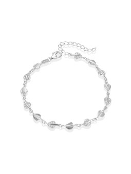 Beneto Elegante bracciale in argento con foglie AGB633/21 donna