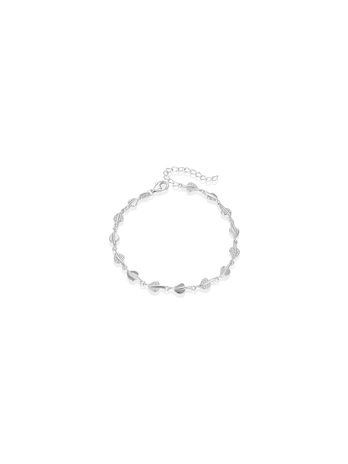 Beneto Elegante bracciale in argento con foglie AGB633/21 donna