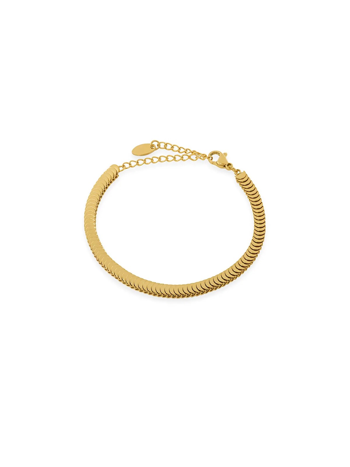 Troli Elegante bracciale in acciaio placcato oro da donna