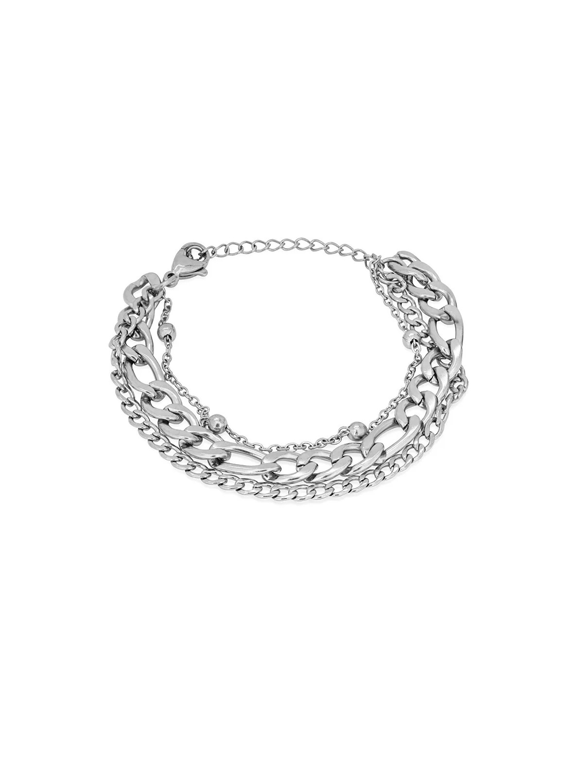Troli Bracciale di lusso in acciaio triplo donna
