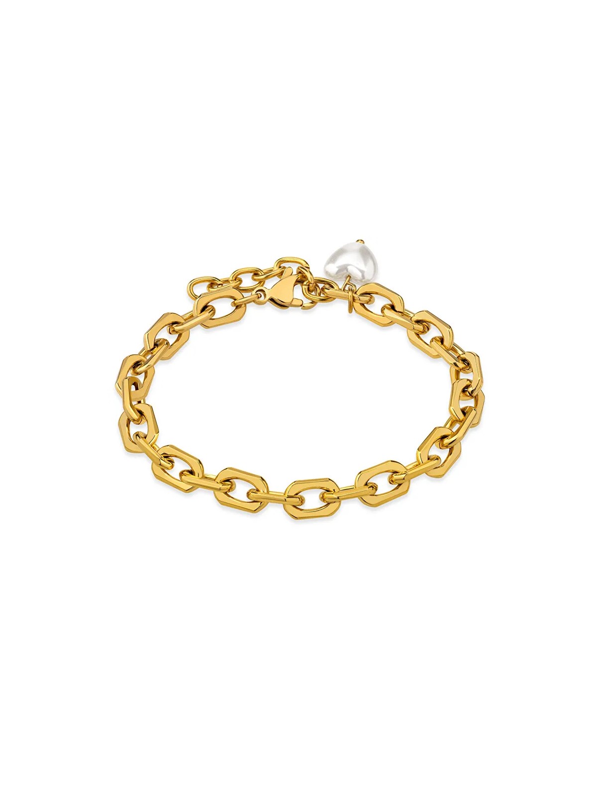 Troli Elegante bracciale placcato oro con perla da donna