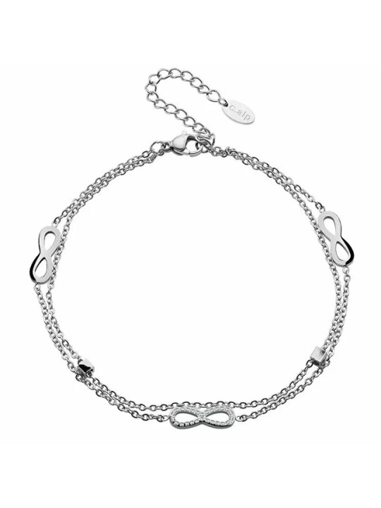 CRYSTalp Due oggetti di design Bracciale Infinity 22148.E da donna