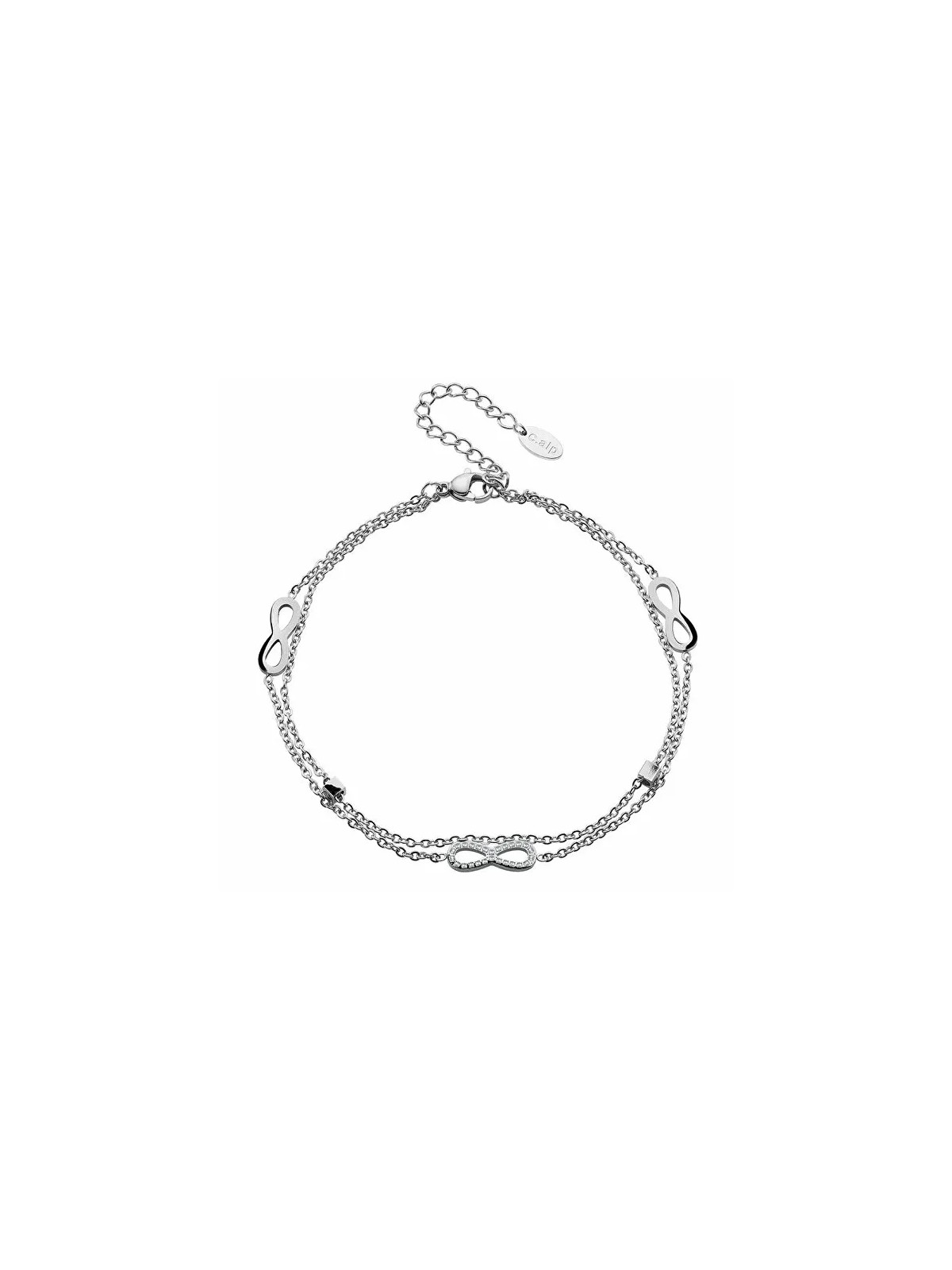 CRYSTalp Due oggetti di design Bracciale Infinity 22148.E da donna