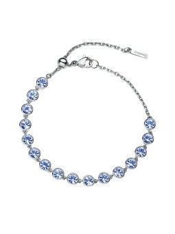 Brosway Bracciale in acciaio abbagliante con cristalli Symphonia blu BYM152 donna