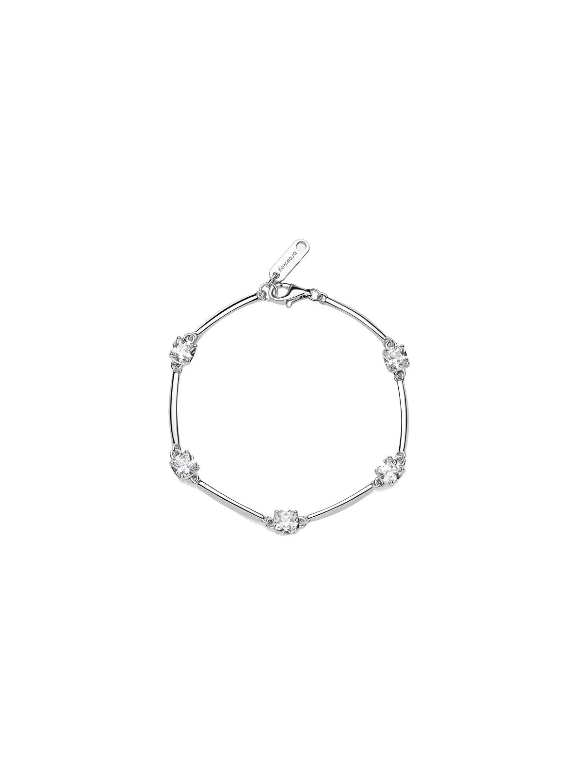 Brosway Bracciale in argento con zirconi cubici bianchi Fancy Infinite FIW05 donna