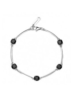 Brosway Bracciale in argento con zirconi cubici neri Fancy Mystery FMB04 donna