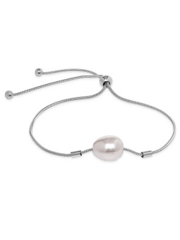 Troli Elegante bracciale in acciaio con perla artificiale VEDB0540S donna