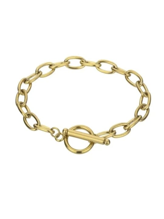 Marc Malone Bracciale a catena placcato oro Bracciale Raegan Gold MCB23064G donna