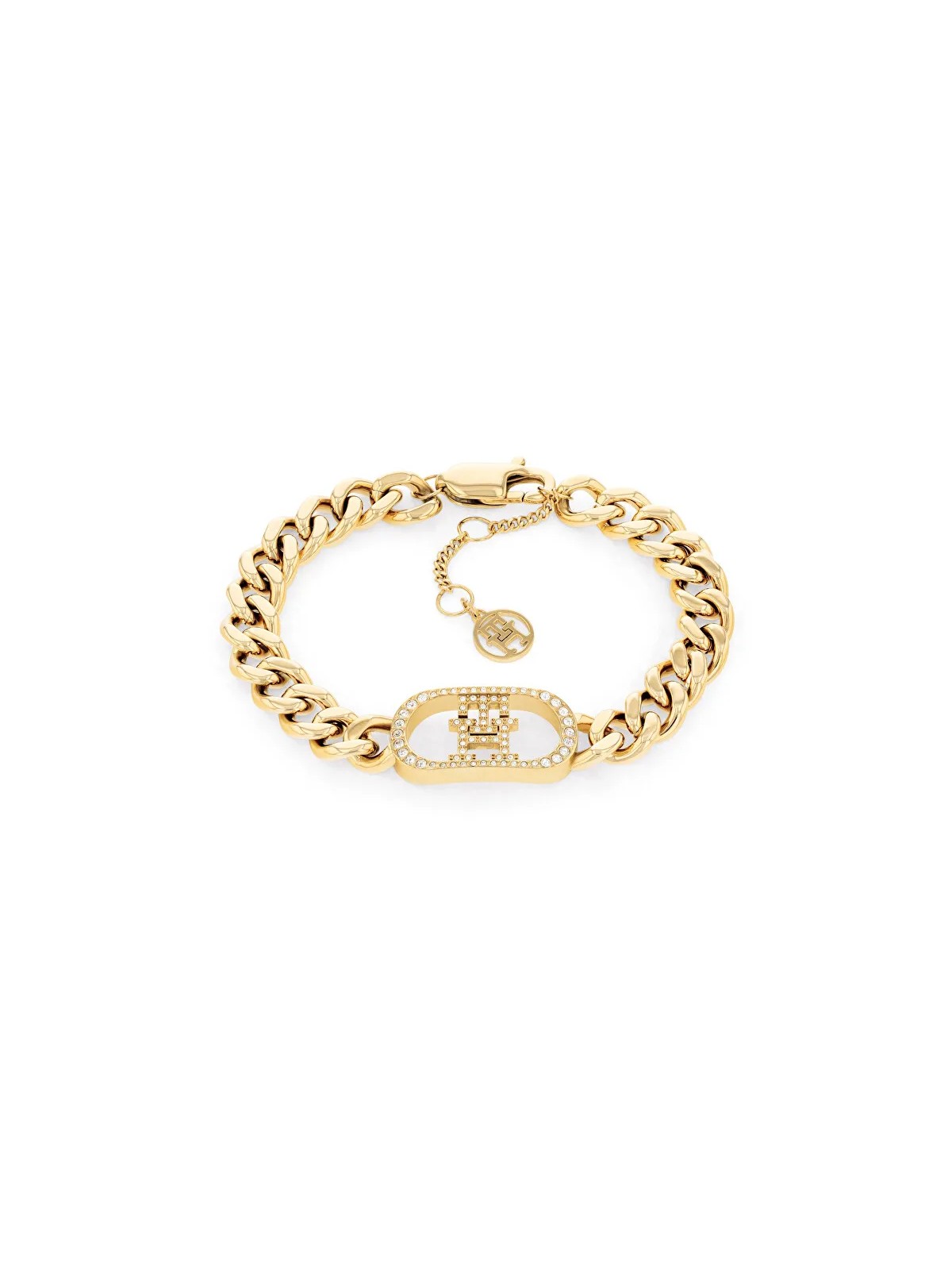 Tommy Hilfiger Bracciale monogramma placcato oro di lusso 2780895 donna