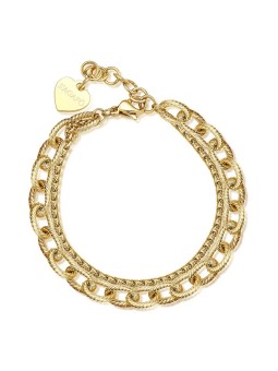 S'Agapõ Bracciale moderno doppio spesso placcato oro SHK66 donna