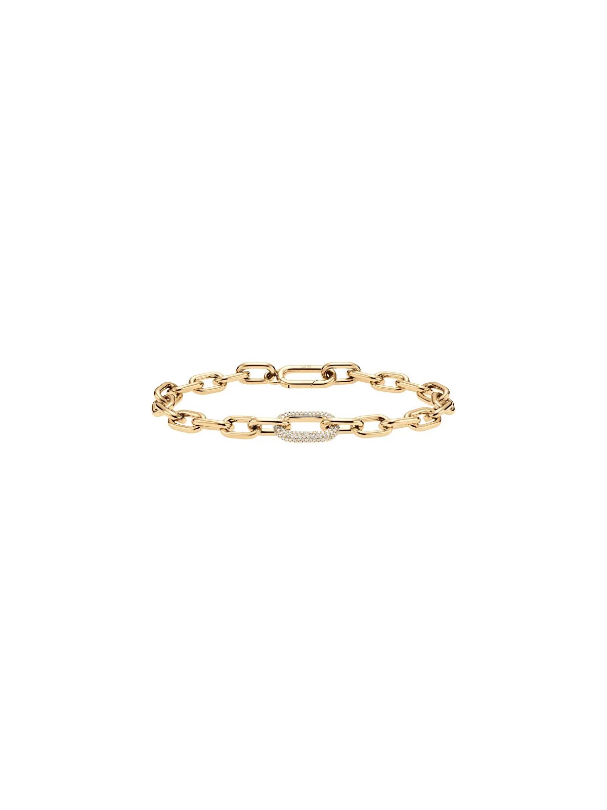 Daniel Wellington Bracciale di lusso placcato oro con cristalli Crystal Link DW00400572 - Lunghezza: 15.5 cm donna