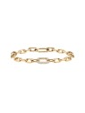 Daniel Wellington Bracciale di lusso placcato oro con cristalli Crystal Link DW00400572 - Lunghezza: 15.5 cm donna