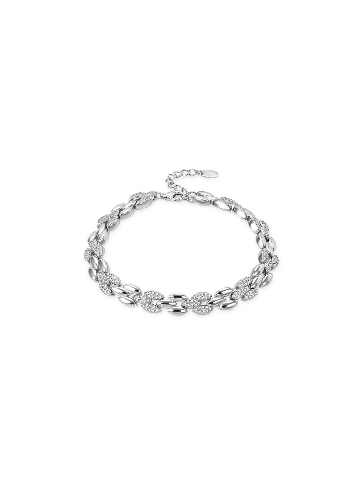 Agato Bracciale distintivo in argento con zirconi AGB758/21 donna