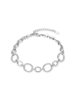 Agato Bracciale moderno in argento con zirconi AGB780/21 donna