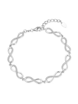 Agato Bracciale distintivo in argento con zirconi Infinity AGB781/21 donna