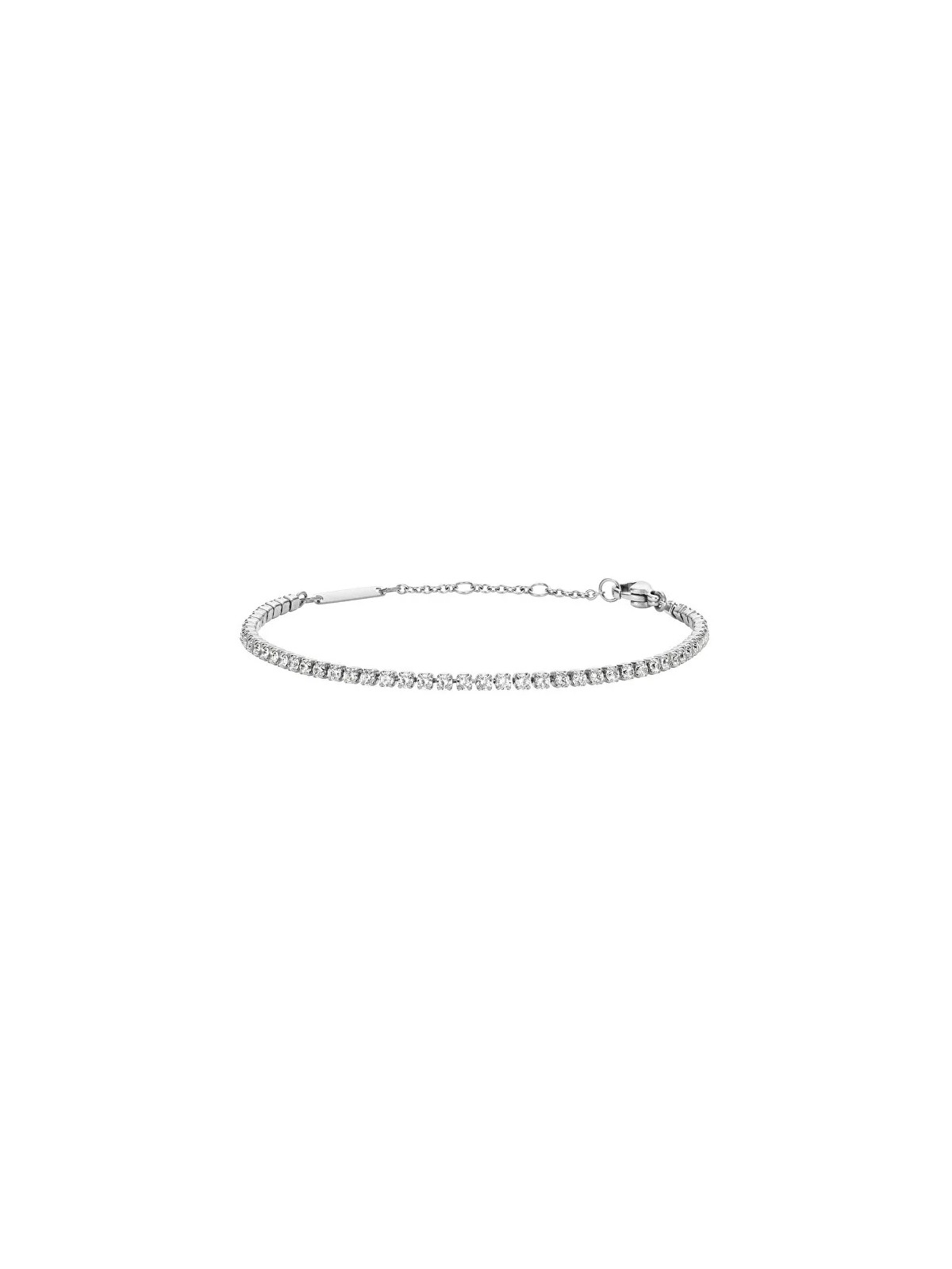 Daniel Wellington Bracciale in acciaio scintillante con cristalli Classic Tennis DW00400386 donna