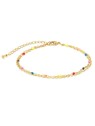 Troli Bracciale doppio placcato oro con perle smaltate donna