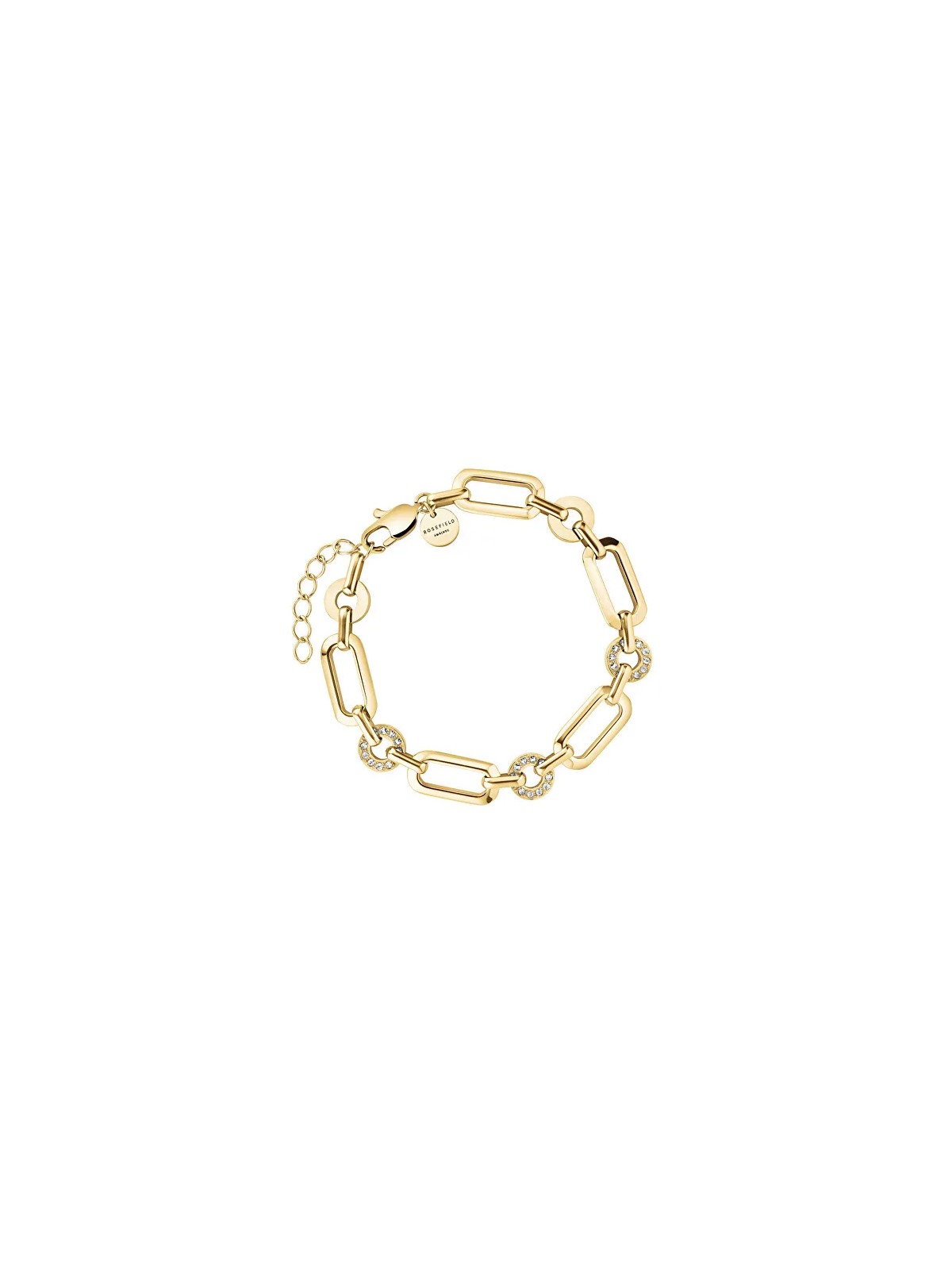 Rosefield Bellissimo bracciale multiottagono in zirconi placcato oro JBOSG-J900 donna