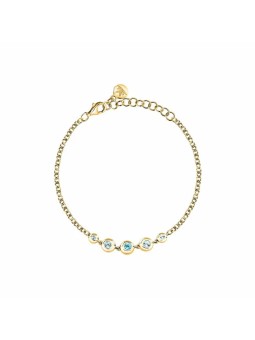 Morellato Bracciale placcato oro con topazio blu semiprezioso SAXN12 donna
