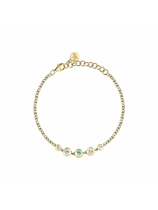 Morellato Bracciale placcato oro con topazio blu semiprezioso SAXN12 donna