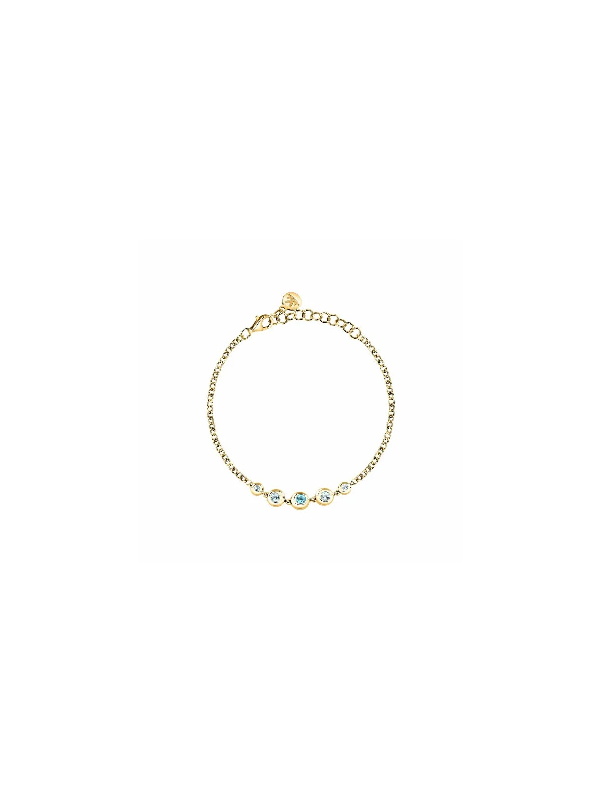 Morellato Bracciale placcato oro con topazio blu semiprezioso SAXN12 donna