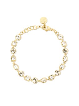 Brosway Bracciale di lusso placcato oro con cristallo trasparente Symphonia BYM169 donna