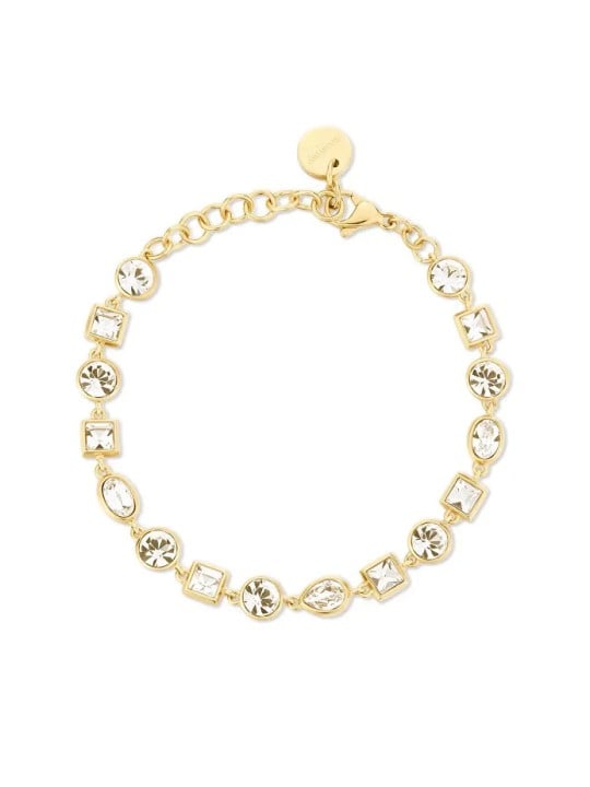 Brosway Bracciale di lusso placcato oro con cristallo trasparente Symphonia BYM169 donna