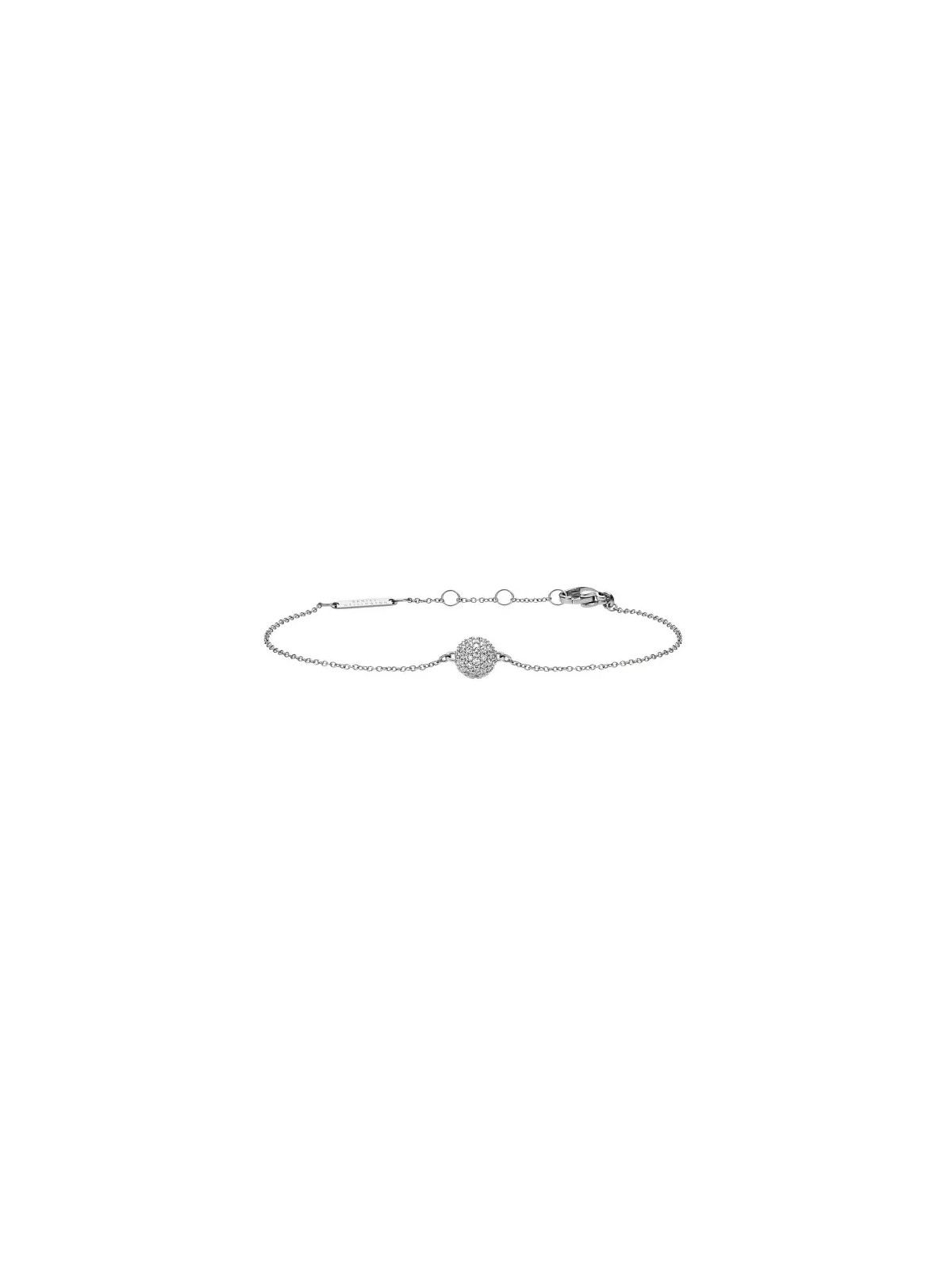Daniel Wellington Elegante bracciale in acciaio con pavé di sfere scintillanti DW00400656 donna