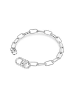 Liu Jo Bracciale distintivo in acciaio con cristalli Fashion LJ2618 donna