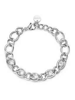 Brosway Bracciale distintivo in acciaio con zirconi cubici Ribbon BBN39 donna