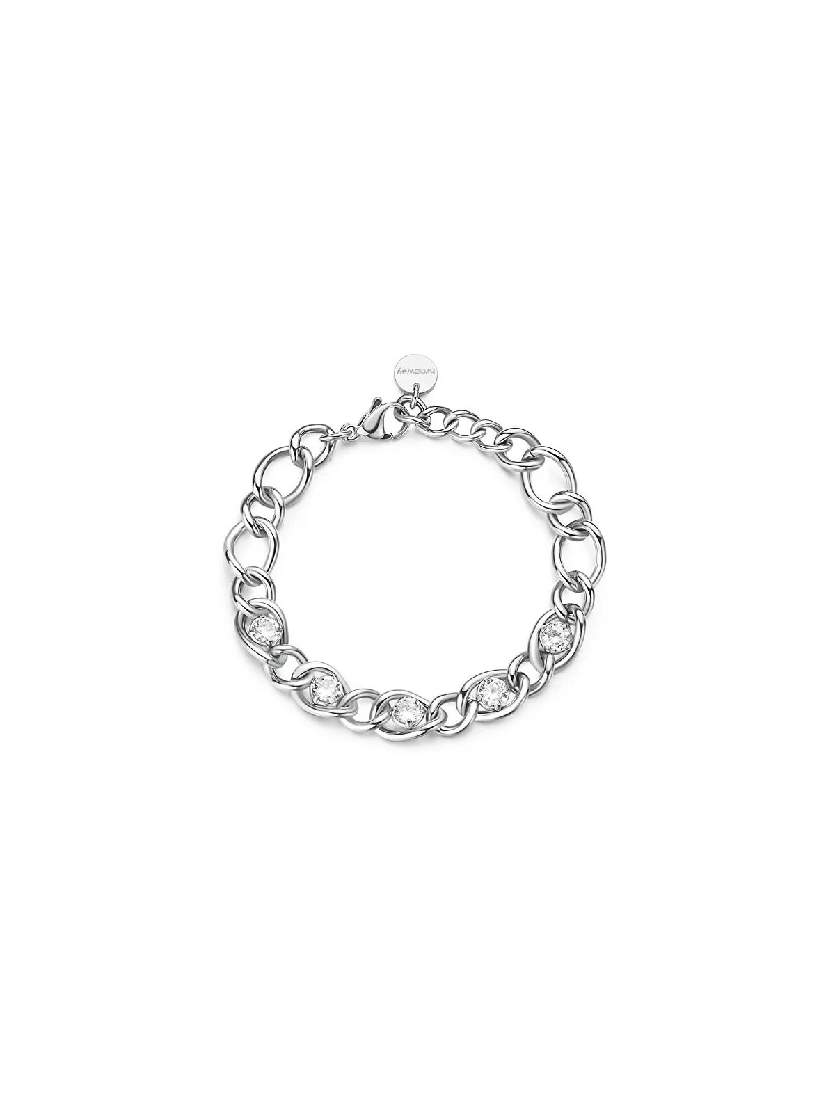 Brosway Bracciale distintivo in acciaio con zirconi cubici Ribbon BBN39 donna
