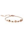 Troli Elegante bracciale in bronzo con palline lucide da donna