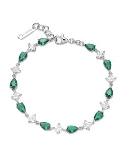 Brosway Bracciale abbagliante in argento sterling con zirconi verdi Fancy Life FLG111 donna