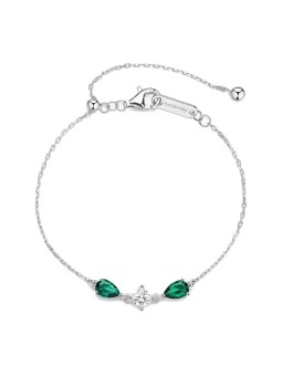 Brosway Bracciale in argento con zirconi cubici fantasia Life Green FLG112 donna