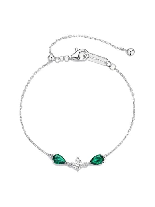 Brosway Bracciale in argento con zirconi cubici fantasia Life Green FLG112 donna