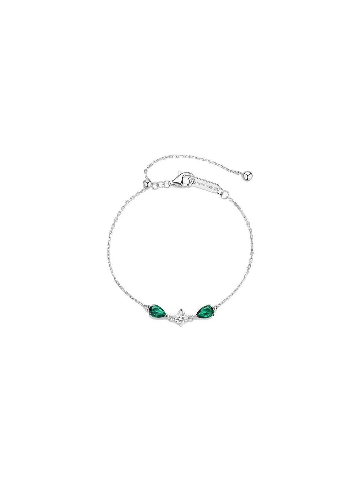 Brosway Bracciale in argento con zirconi cubici fantasia Life Green FLG112 donna