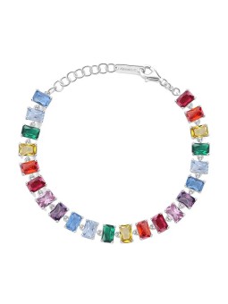 Brosway Bracciale lucido con zirconi cubici colorati Fancy Joyful Rainbow FJR02 donna