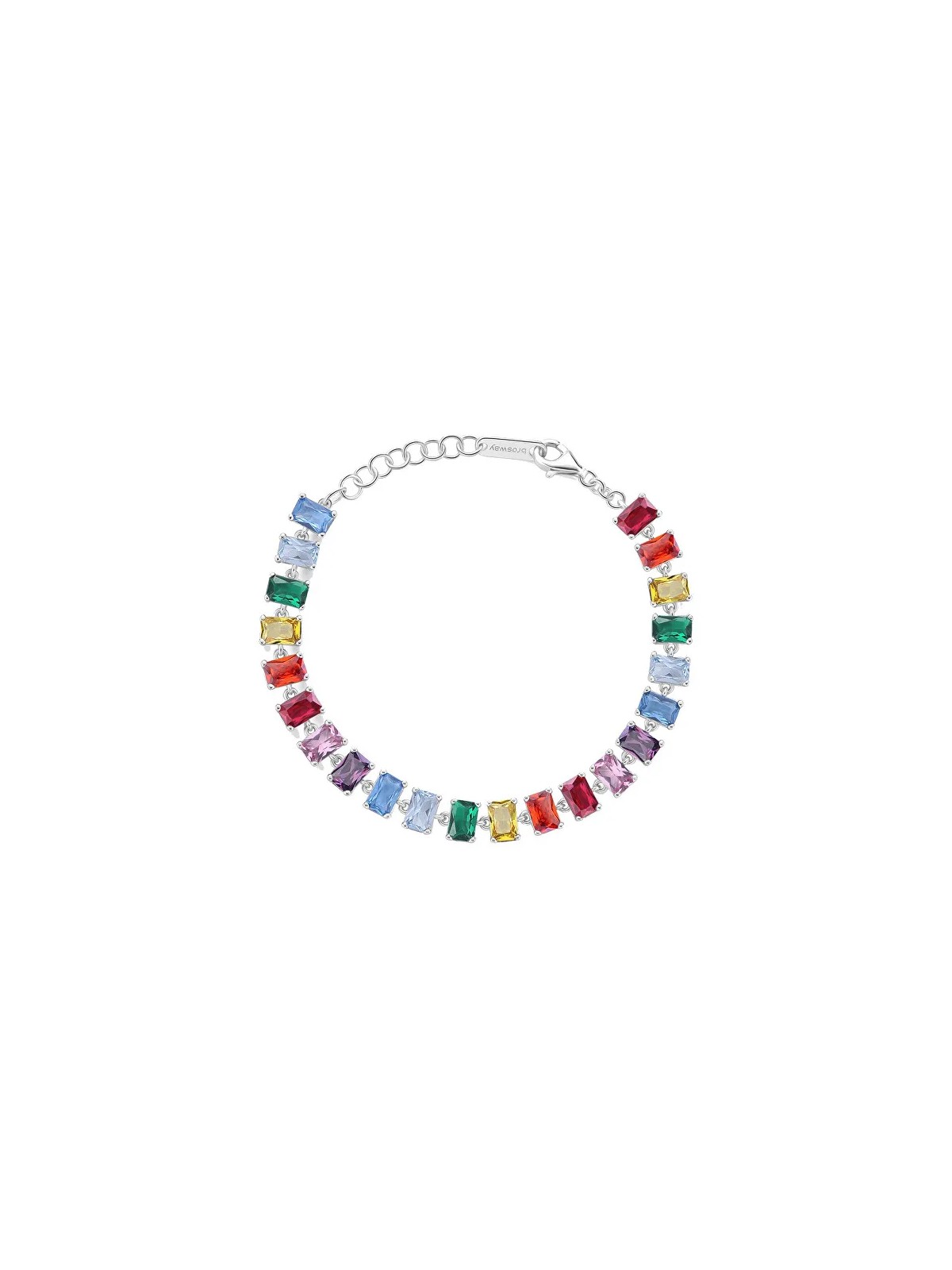 Brosway Bracciale lucido con zirconi cubici colorati Fancy Joyful Rainbow FJR02 donna