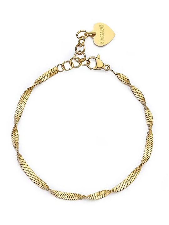 S'Agapõ Elegante bracciale placcato oro Hádek Chunky SHK52 donna