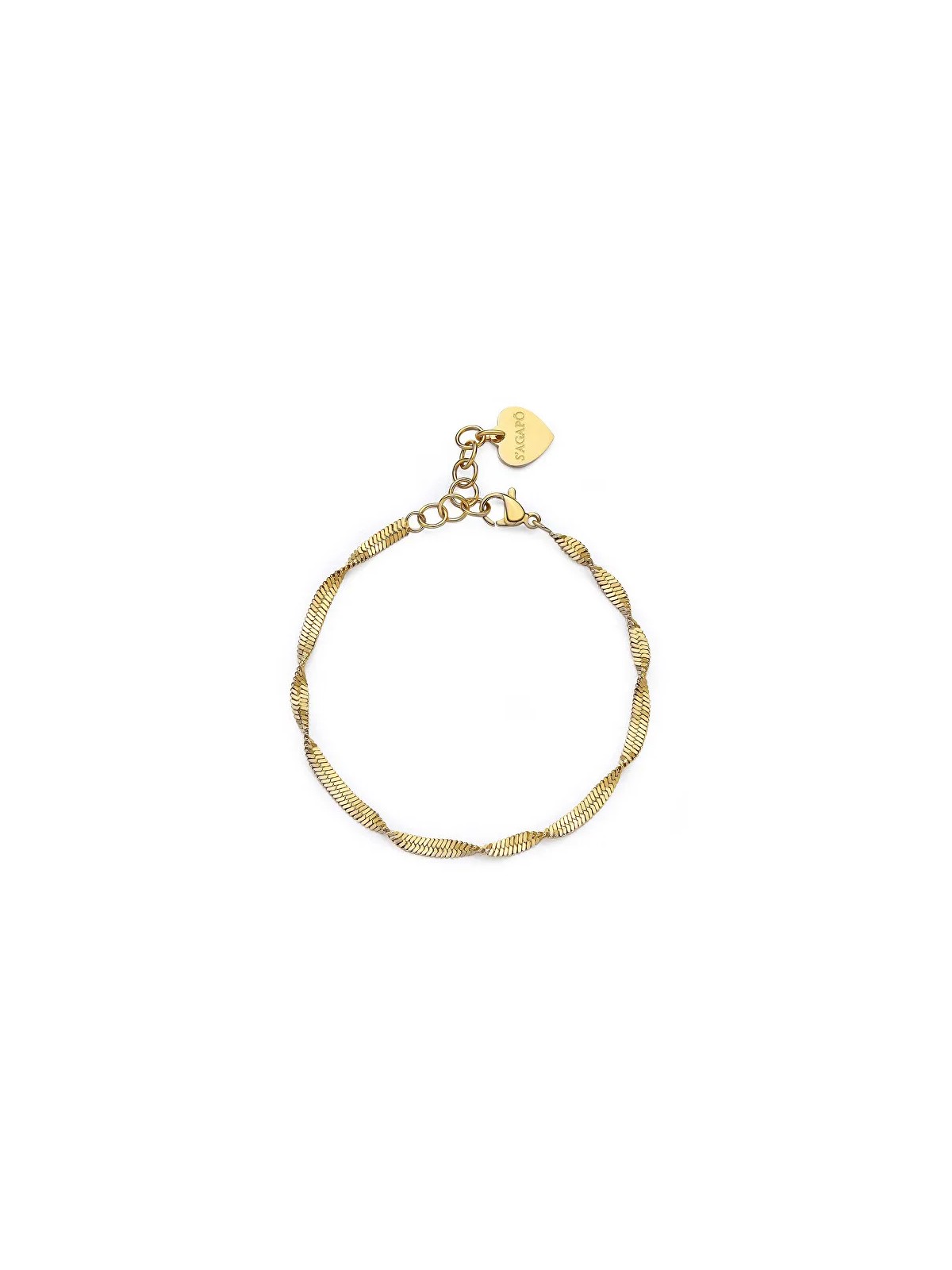 S'Agapõ Elegante bracciale placcato oro Hádek Chunky SHK52 donna