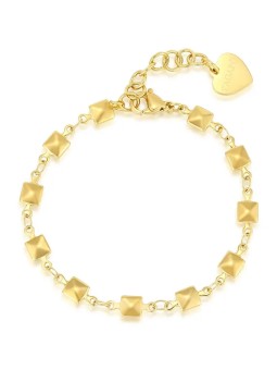S'Agapõ Elegante bracciale massiccio placcato oro SHK32 donna