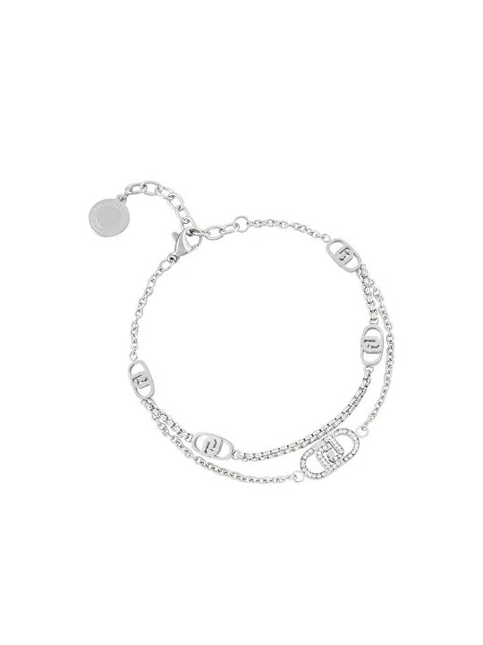 Liu Jo Bracciale doppio in acciaio con cristalli LJ2903 donna
