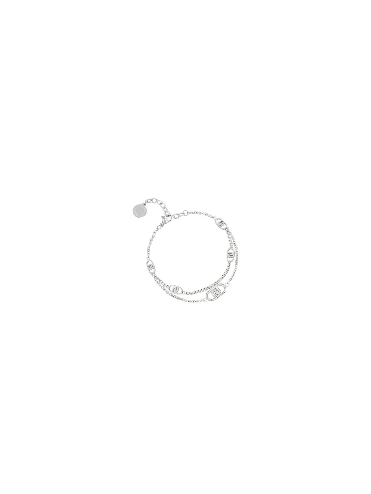 Liu Jo Bracciale doppio in acciaio con cristalli LJ2903 donna