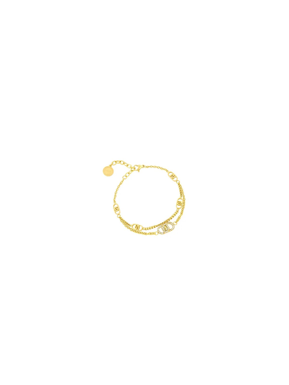 Liu Jo Bracciale doppio placcato oro con cristalli LJ2908 donna