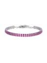 Brosway Bracciale tennis a doppio giro con zirconi fucsia Desideri BEI098 donna