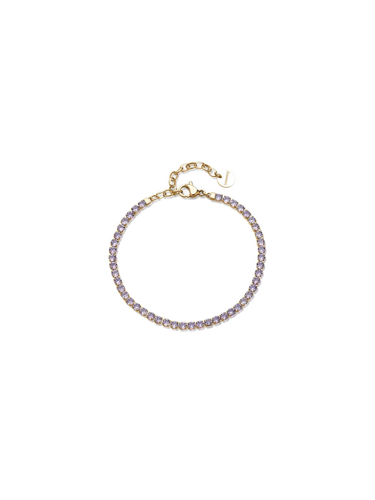 Brosway Bracciale tennis placcato oro con zirconi viola Desideri BEI104 donna