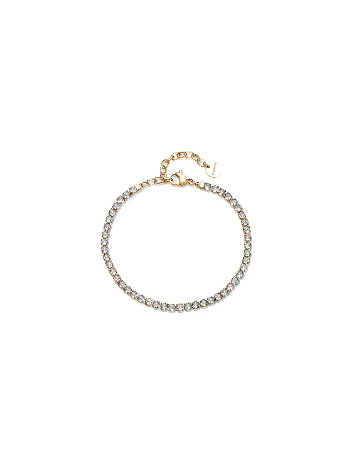 Brosway Bracciale tennis placcato oro con zirconi trasparenti Desideri BEI100 donna