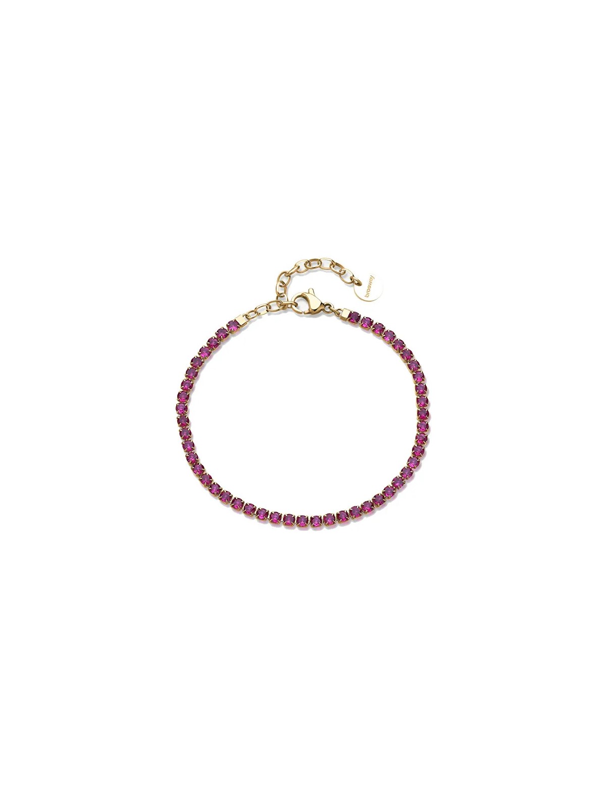 Brosway Bracciale tennis placcato oro con zirconi fucsia Desideri BEI106 donna