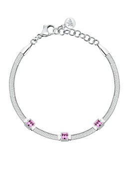 Morellato Bracciale in acciaio con cristalli fucsia Hadek Gioia SAVY33 donna